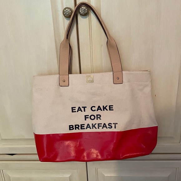 kate spade eat cake for breakfast tote